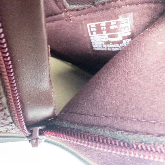 Clarks Mazy Harwich Burgundy Wedge Bootie Ankle Boots 11 - Picture 7 of 8